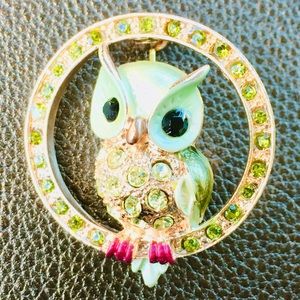 2/$35 Owl🦉Crystal Pin / Brooch by Spoontiques NEW / NWT